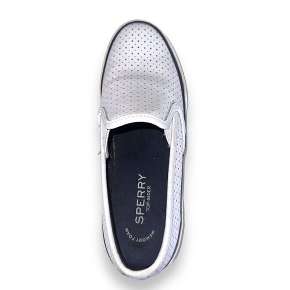 Sperry Top-Sider Pier Side Leather Slip-on Shoes White STS80176 Women's 6M - Picture 9 of 11